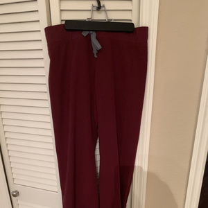 XS Maroon Figs Scrub Pants
